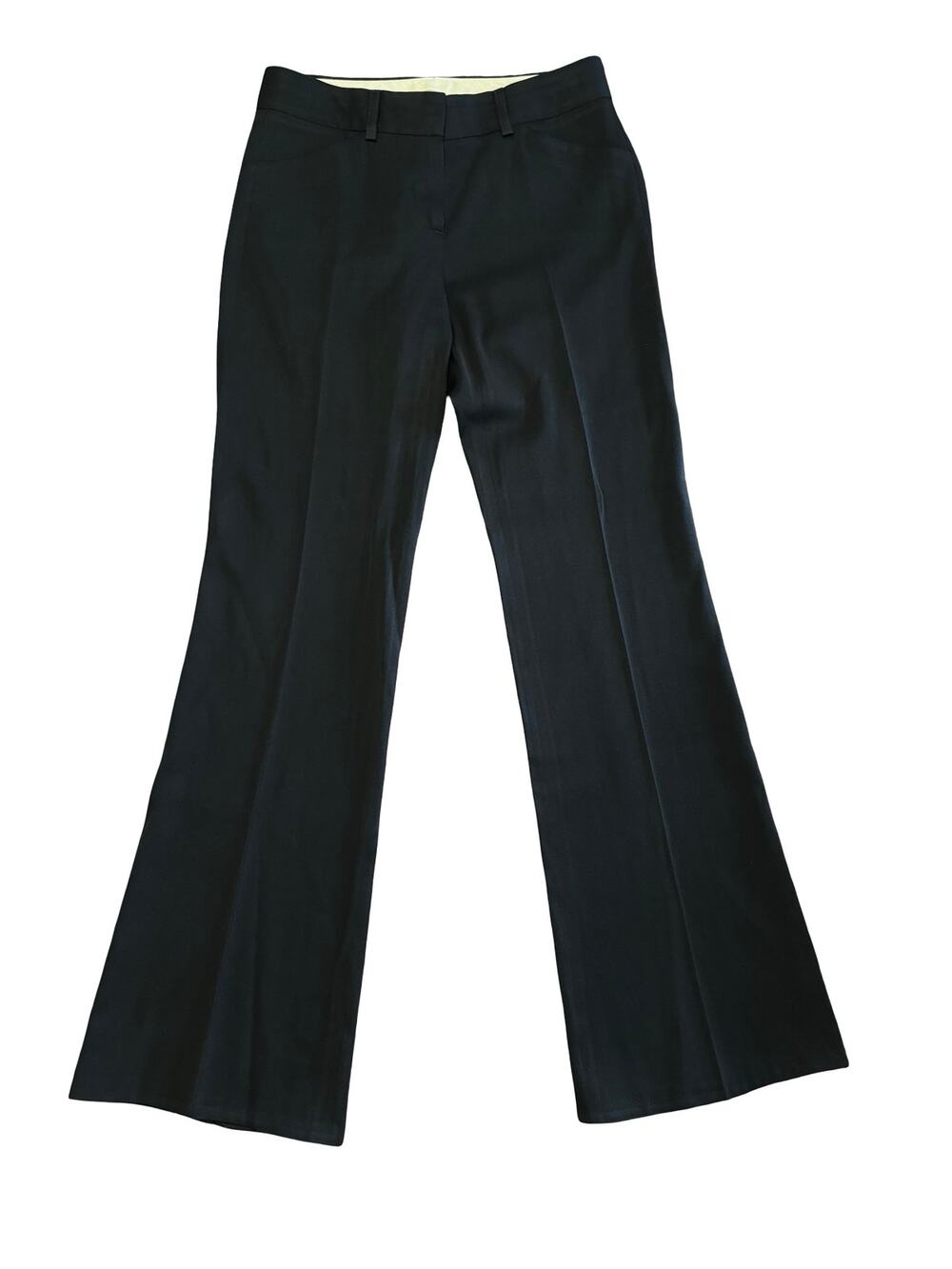 Theory Black Virgin Wool Tailored Trouser Pants Size 0